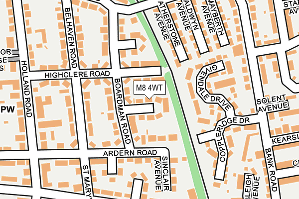 M8 4WT map - OS OpenMap – Local (Ordnance Survey)