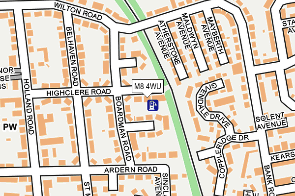 M8 4WU map - OS OpenMap – Local (Ordnance Survey)