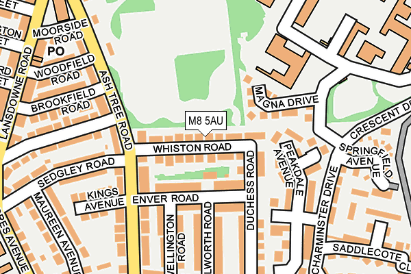 M8 5AU map - OS OpenMap – Local (Ordnance Survey)