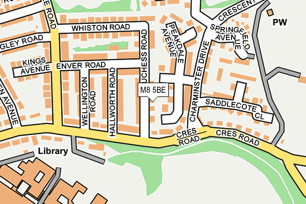 M8 5BE map - OS OpenMap – Local (Ordnance Survey)