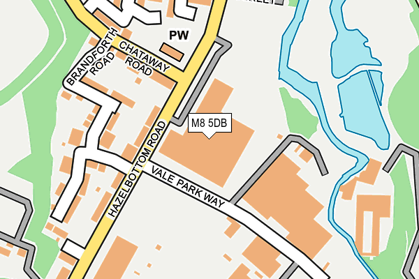 M8 5DB map - OS OpenMap – Local (Ordnance Survey)