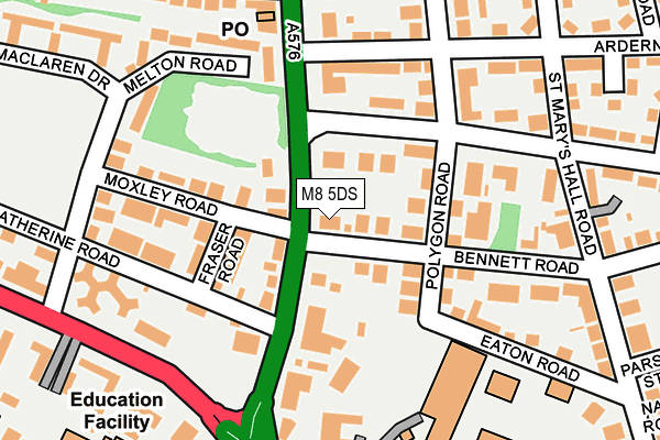 M8 5DS map - OS OpenMap – Local (Ordnance Survey)