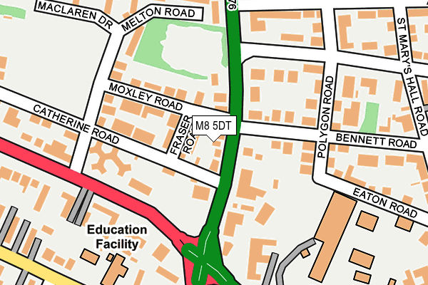 M8 5DT map - OS OpenMap – Local (Ordnance Survey)