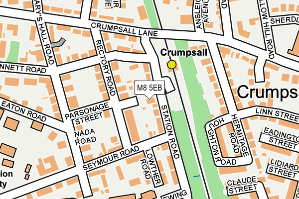 M8 5EB map - OS OpenMap – Local (Ordnance Survey)