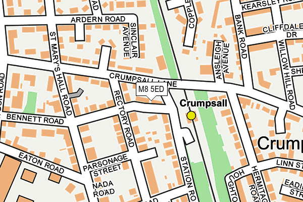 M8 5ED map - OS OpenMap – Local (Ordnance Survey)