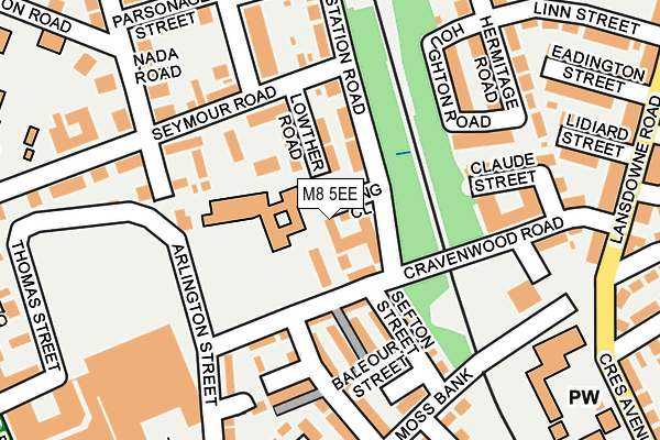 M8 5EE map - OS OpenMap – Local (Ordnance Survey)