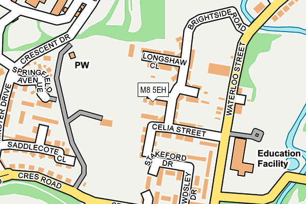 M8 5EH map - OS OpenMap – Local (Ordnance Survey)