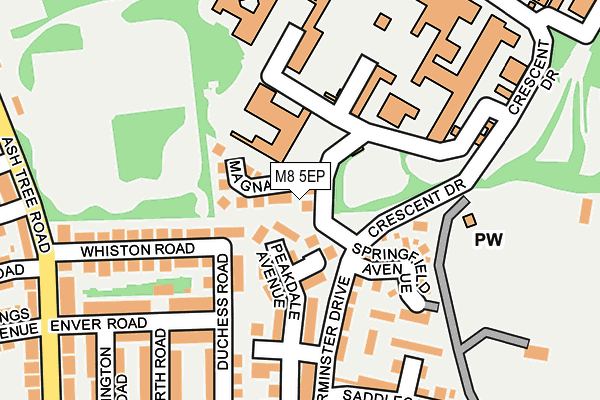 M8 5EP map - OS OpenMap – Local (Ordnance Survey)