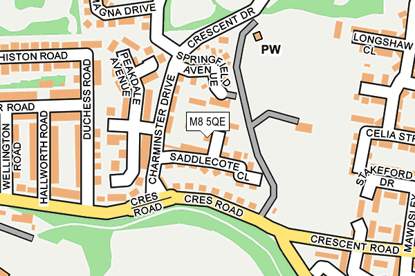 M8 5QE map - OS OpenMap – Local (Ordnance Survey)