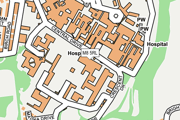 M8 5RL map - OS OpenMap – Local (Ordnance Survey)