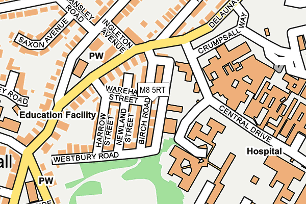 M8 5RT map - OS OpenMap – Local (Ordnance Survey)