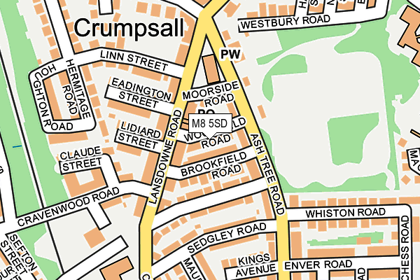 M8 5SD map - OS OpenMap – Local (Ordnance Survey)