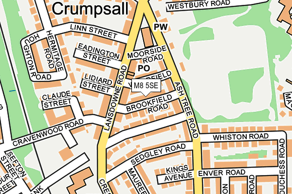 M8 5SE map - OS OpenMap – Local (Ordnance Survey)