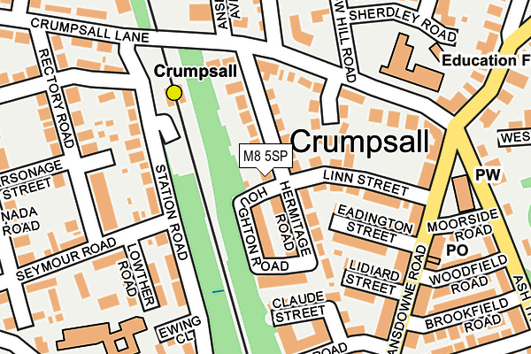 M8 5SP map - OS OpenMap – Local (Ordnance Survey)