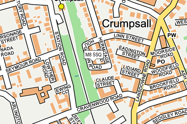 M8 5SQ map - OS OpenMap – Local (Ordnance Survey)