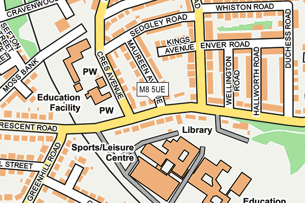 M8 5UE map - OS OpenMap – Local (Ordnance Survey)