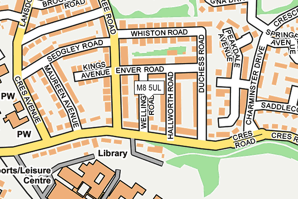 M8 5UL map - OS OpenMap – Local (Ordnance Survey)