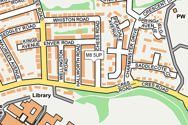 M8 5UP map - OS OpenMap – Local (Ordnance Survey)