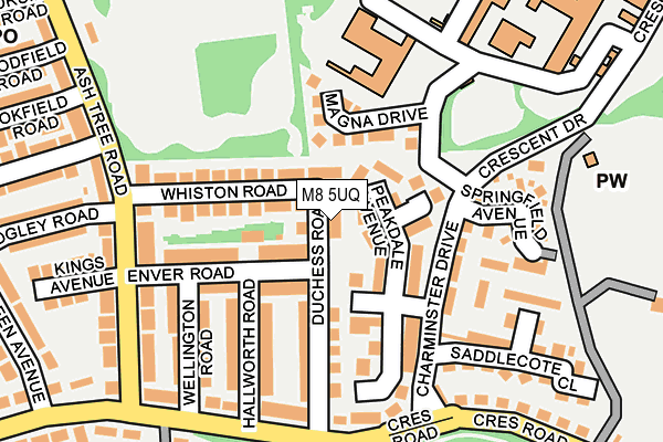 M8 5UQ map - OS OpenMap – Local (Ordnance Survey)