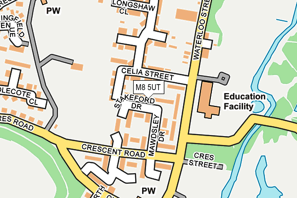 M8 5UT map - OS OpenMap – Local (Ordnance Survey)