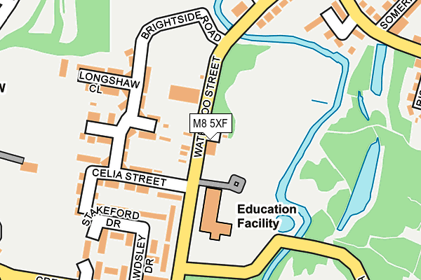 M8 5XF map - OS OpenMap – Local (Ordnance Survey)