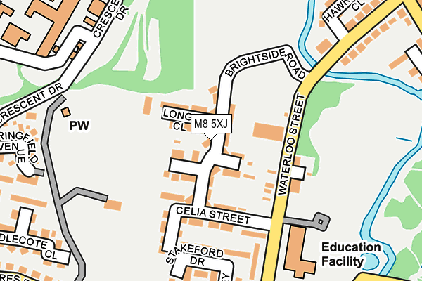 M8 5XJ map - OS OpenMap – Local (Ordnance Survey)