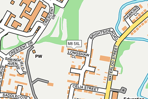 M8 5XL map - OS OpenMap – Local (Ordnance Survey)