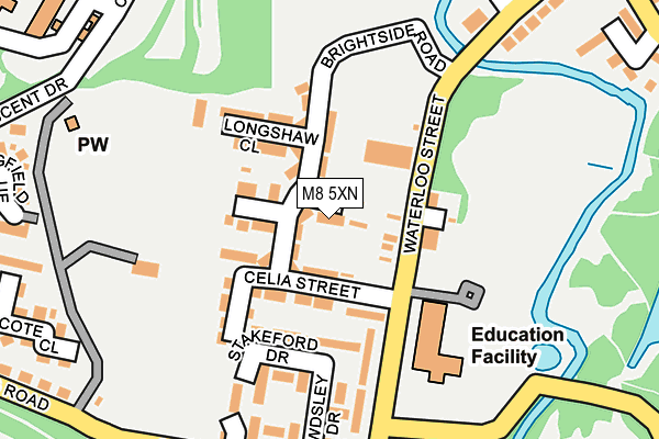 M8 5XN map - OS OpenMap – Local (Ordnance Survey)