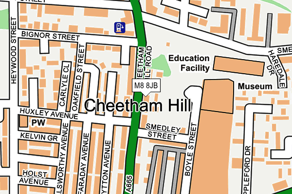 M8 8JB map - OS OpenMap – Local (Ordnance Survey)