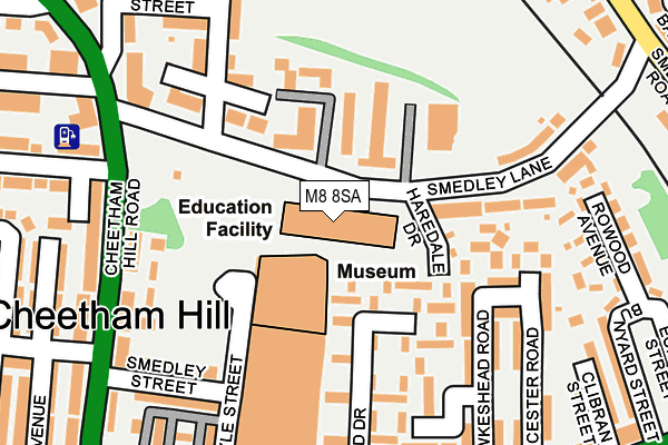 M8 8SA map - OS OpenMap – Local (Ordnance Survey)