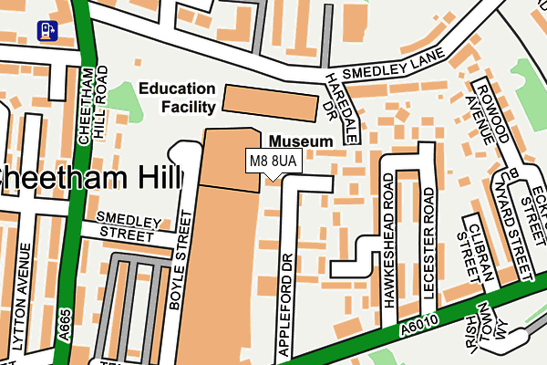 M8 8UA map - OS OpenMap – Local (Ordnance Survey)