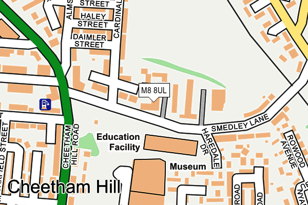 M8 8UL map - OS OpenMap – Local (Ordnance Survey)