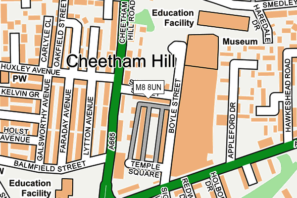 M8 8UN map - OS OpenMap – Local (Ordnance Survey)