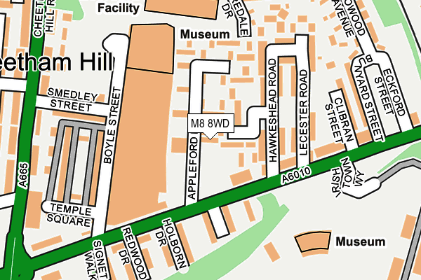 M8 8WD map - OS OpenMap – Local (Ordnance Survey)