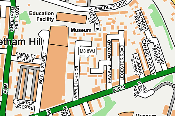 M8 8WJ map - OS OpenMap – Local (Ordnance Survey)