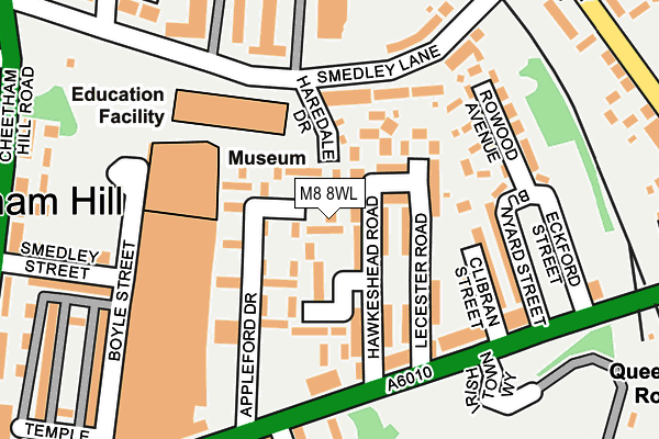 M8 8WL map - OS OpenMap – Local (Ordnance Survey)