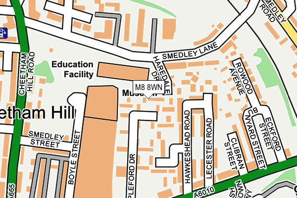 M8 8WN map - OS OpenMap – Local (Ordnance Survey)