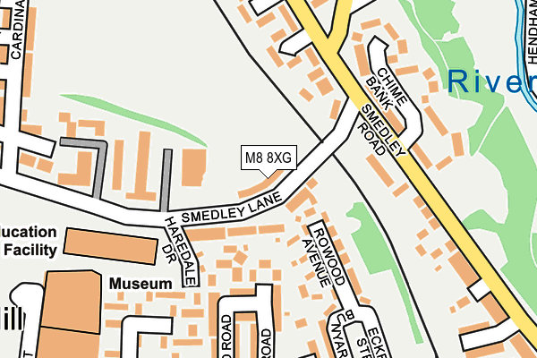 M8 8XG map - OS OpenMap – Local (Ordnance Survey)