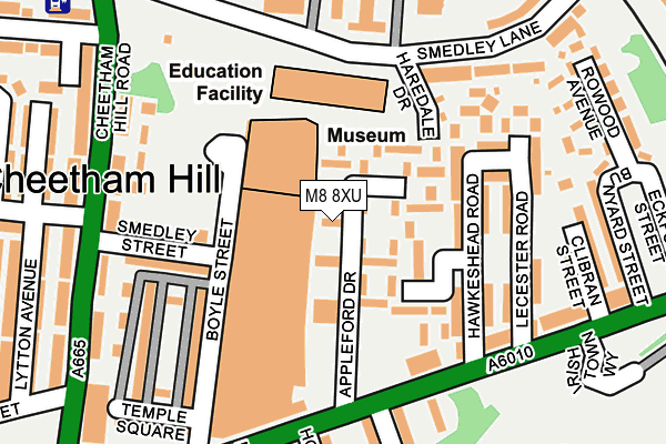 M8 8XU map - OS OpenMap – Local (Ordnance Survey)