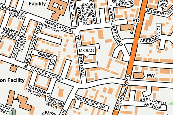 M8 9AG map - OS OpenMap – Local (Ordnance Survey)