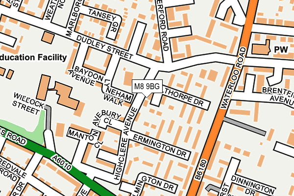 M8 9BG map - OS OpenMap – Local (Ordnance Survey)