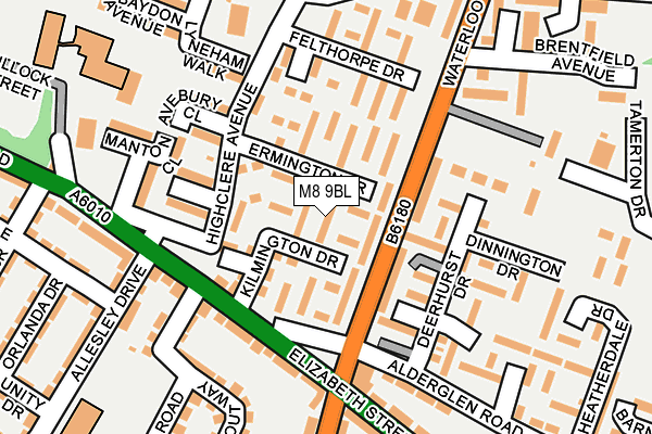 M8 9BL map - OS OpenMap – Local (Ordnance Survey)