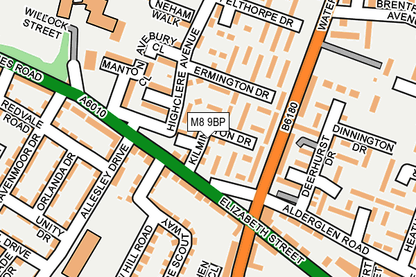 M8 9BP map - OS OpenMap – Local (Ordnance Survey)