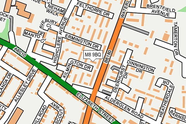 M8 9BQ map - OS OpenMap – Local (Ordnance Survey)