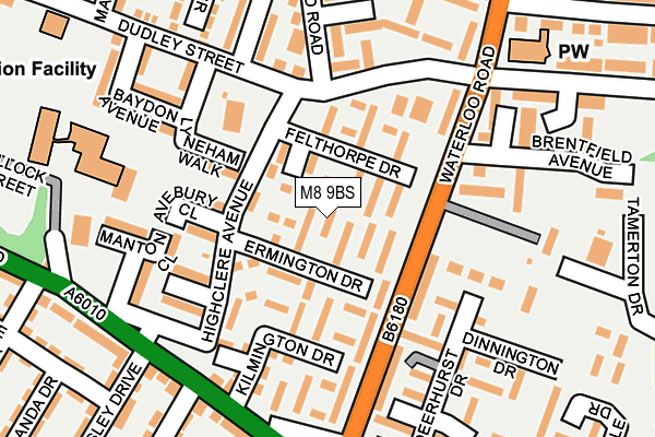 M8 9BS map - OS OpenMap – Local (Ordnance Survey)