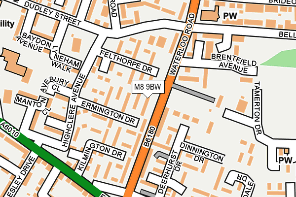 M8 9BW map - OS OpenMap – Local (Ordnance Survey)