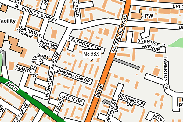 M8 9BX map - OS OpenMap – Local (Ordnance Survey)