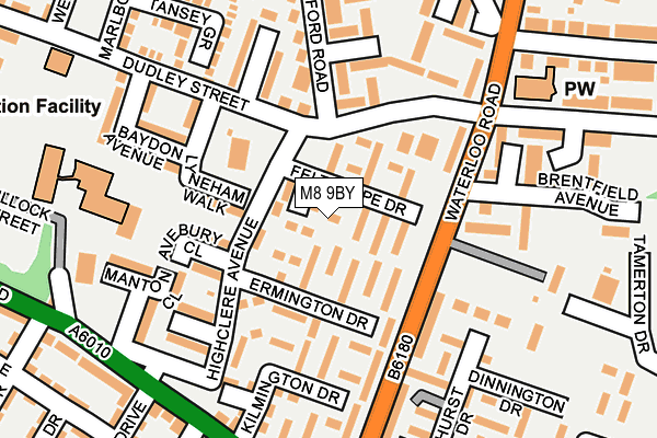 M8 9BY map - OS OpenMap – Local (Ordnance Survey)