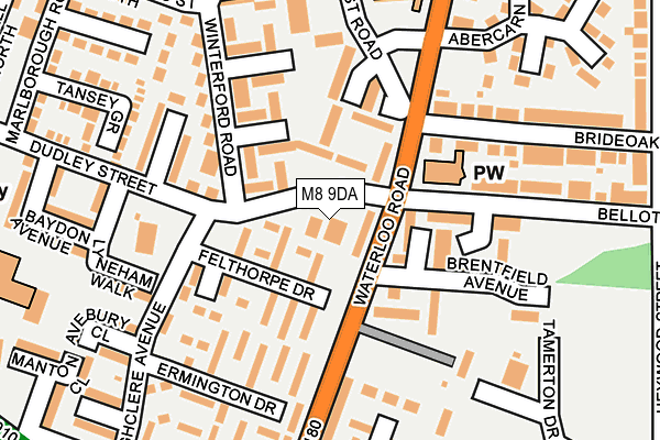 M8 9DA map - OS OpenMap – Local (Ordnance Survey)