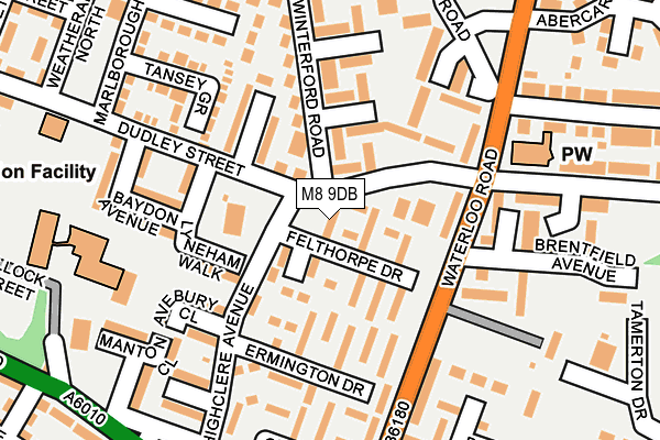 M8 9DB map - OS OpenMap – Local (Ordnance Survey)